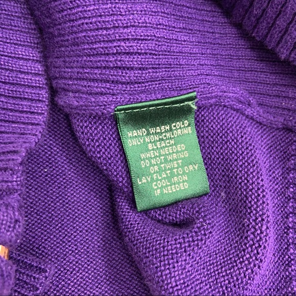 Lauren Ralph Lauren royal purple knit sweater Med - Picture 9 of 10